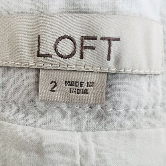 🎉Clearance🎉Loft Black & White Striped Cotton Lined Flowy Skirt ~ Size 2 - Picture 7 of 8